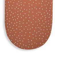 Organic Moses Basket Fitted Sheet - Terracotta Rice