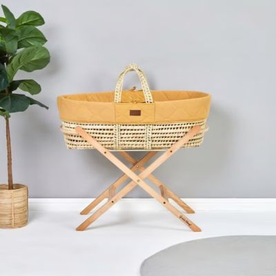 natural quilted moses basket