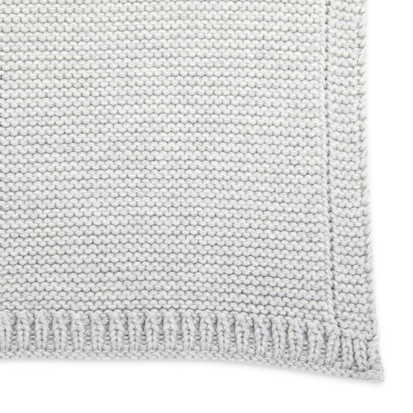 Organic Knitted Cellular Baby Blanket - Dove