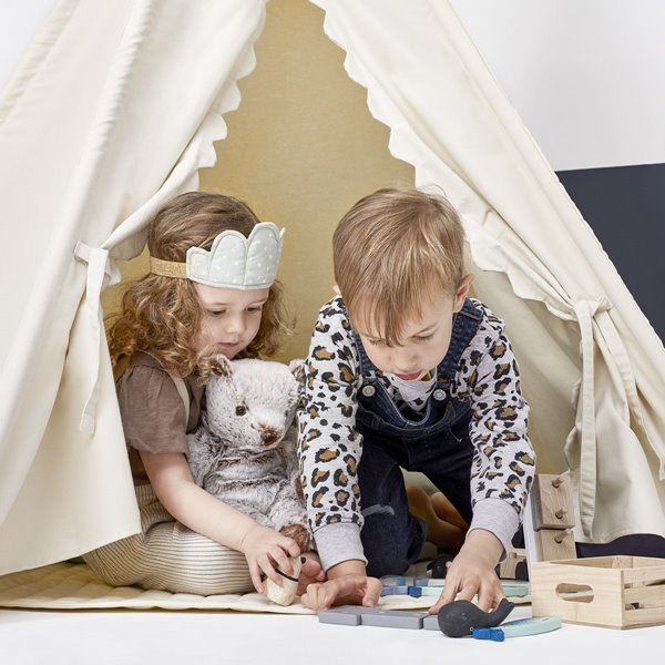 Kids Teepee Play Tent - Linen