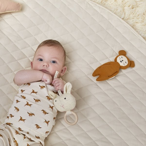 Quilted Baby Playmat - Linen