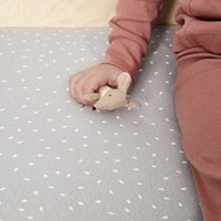 The Little Green Sheep - Organic Cot & Cot Bed Fitted Sheet - Dove Rice