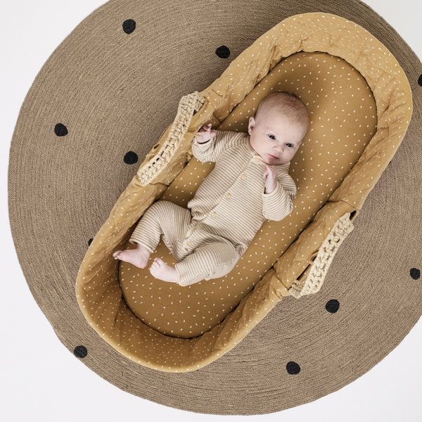 Natural Quilted Moses Basket, Mattress & Stand - Honey