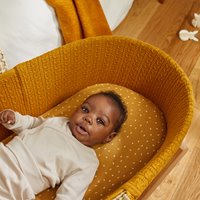 The Little Green Sheep - Natural Knitted Moses Basket Replacement Liner - Honey