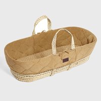 The Little Green Sheep - Natural Quilted Moses Basket Replacement Liner - Honey