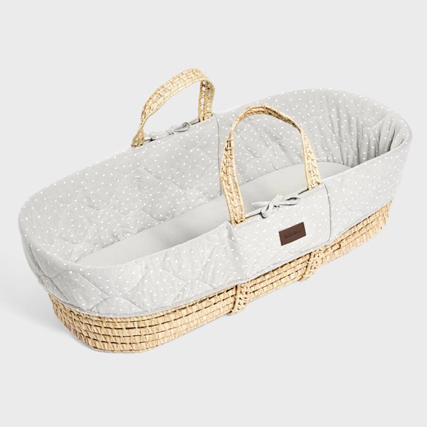 The Little Green Sheep - Natural Quilted Moses Basket Replacement Liner – Dove Rice