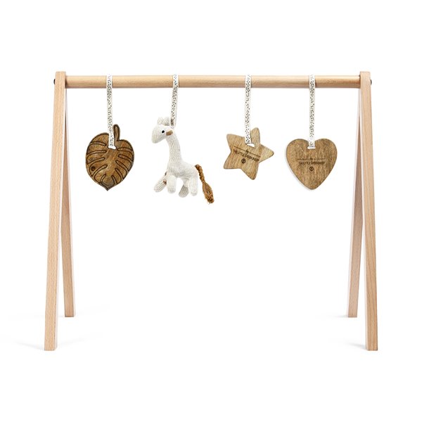 The Little Green Sheep - Wooden Baby Play Gym & Charms Set - Giraffe