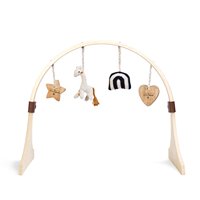 The Little Green Sheep - Curved Wooden Baby Play Gym & Charms Set - Midnight Giraffe