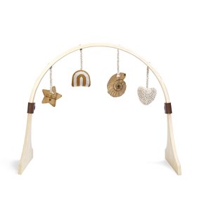 The Little Green Sheep - Curved Wooden Baby Play Gym & Charms Set - Star Seashell