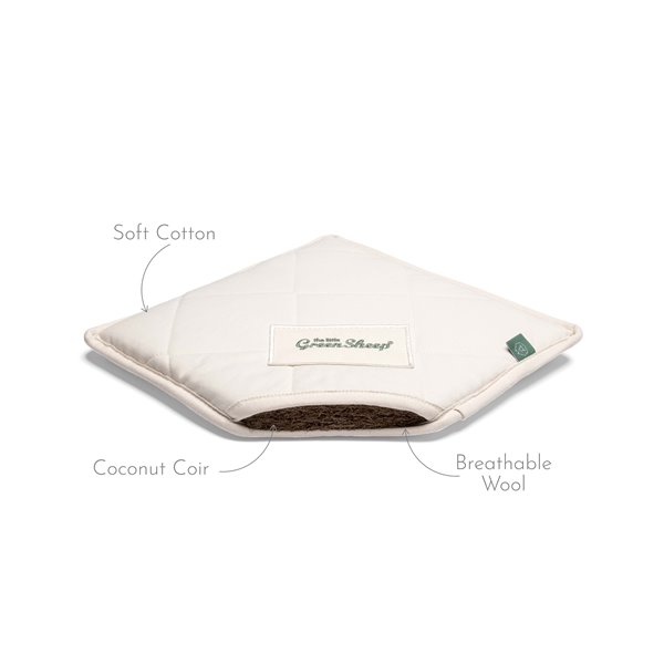 The Little Green Sheep - Natural Moses Basket Mattress to fit Clair De Lune