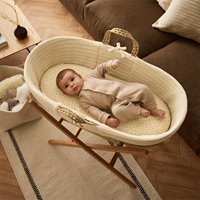 The Little Green Sheep - Ripple Knit Moses Basket Replacement Liner - Linen