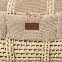 The Little Green Sheep - Wheat Knit Moses Basket Replacement Liner - Truffle