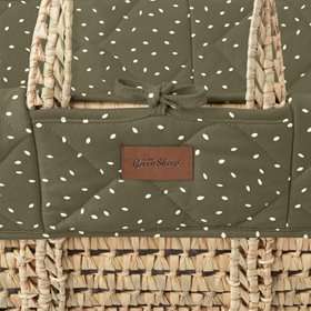 The Little Green Sheep - Natural Quilted Moses Basket Replacement Liner – Juniper