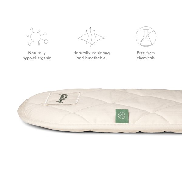 The Little Green Sheep - Natural Moses Basket Mattress to fit Mothercare