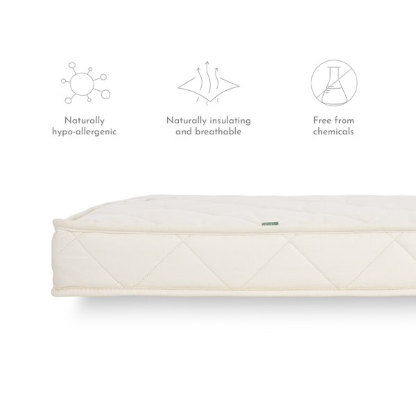 The Little Green Sheep - Twist Natural Cot Bed Mattress to fit Mamas and Papas 400